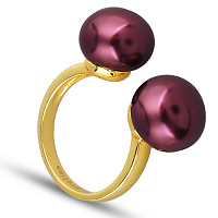 Кольцо 18,5 (Майорка 12 мм бургунди, г/п: золото) Испания  MG01 0013G-16R-9