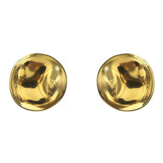картинка Пусеты (керамика золото, г/п: золото,1.4х1.4см) Испания 01902014 ювелирный  магазин Калина являющийся официальным дистрибьютором в России 