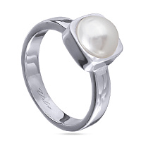 Кольцо Теннис (майорка белая, г/п: родий, 8 мм, р.19) Uvelina SW00 0011R-01R-9