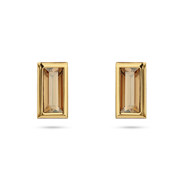 Пусеты Богемия (кристаллы шампань, г/п: золото) Uvelina SW00 0045G-016E