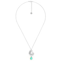 Колье WATER LILY (кристалл зеленый, 48 см,6,95 гр, г/п: серебро) 15--31863 Франция Ori-Tao