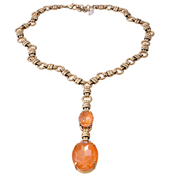 Колье (Кристалл манго, 50 см, 10,5х2 см) Италия Claudio Canzian 002 05 334