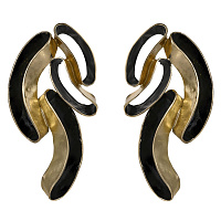 Серьги (г/п: золото, патина, 7,3х4 см, 34 гр) Греция Kalliope 002 02 006