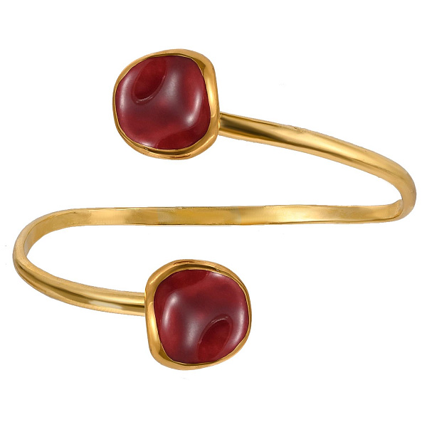 Браслет (керамика бордо, г/п: золото, D 1.5 см) Испания 01904014 Maximilianas