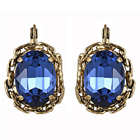 Серьги (Кристалл синий, 3х1,9 см, 12 гр.) Италия Claudio Canzian 002 02 822