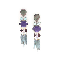 Серьги Gotborg (Кианит, аметист, перламутр, гранат, ракушка) 12-90450 Франция Nature Bijjoux