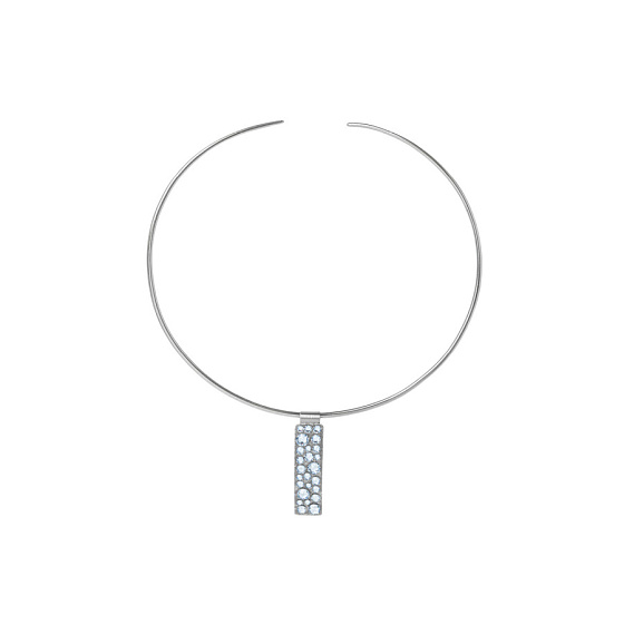 картинка Колье (кристаллы Swarovski, г/п: серебро, дек.элемент 5.5 см) Katerina Vassou KV26.1-404782B ювелирный  магазин Калина являющийся официальным дистрибьютором в России 