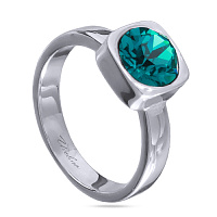 Кольцо Теннис (Кристалл изумрудный, г/п: родий, 8 мм, р.19) Uvelina SW00 0010R-229R