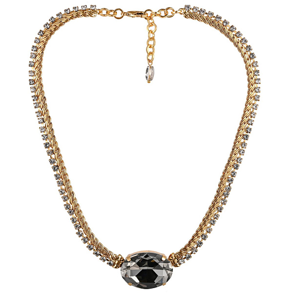 Колье (кристалл графит 3х2 см, 45 см, регулируется) Италия Claudio Canzian  002 05 803