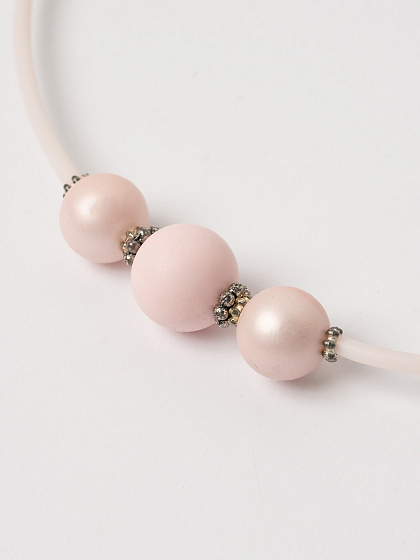 картинка Колье (Жемчуг Майорка, вулк.лава, хрусталь) 10150211 Россия Роман с камнем ювелирный  магазин Калина являющийся официальным дистрибьютором в России 