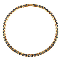 Колье Теннис (кристаллы темно-серые, г/п: золото 4 мм, 36-39 см) Uvelina SW00 0001G-014N