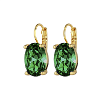 Серьги CHANTAL (кристалл зеленый, г/п: золото, 1,7х1,2 см) Дания DYRBERG/KERN 430079