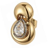 Кольцо (кубический цирконий, 4.1х2.5 см., регулируется) Италия Claudio Canzian 002 01 600