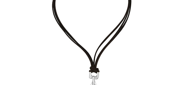 Колье Ciclon (г/п: серебро, нат. кожа) 232820 Испания Savage