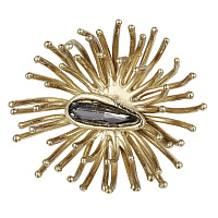 Кольцо (кристалл графит, г/п: золото, регулируется, 4,5х4 см) Греция Kalliope 022 01 006