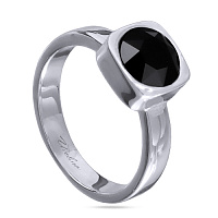 Кольцо Теннис (Кристаллы черные, г/п: родий, 8 мм, р.17) Uvelina SW00 0010R-280R-7