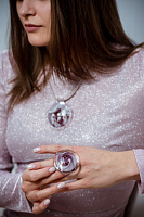 Кулон Tartaruga (розовый, белый/розовый) Италия ENZO BENZO 