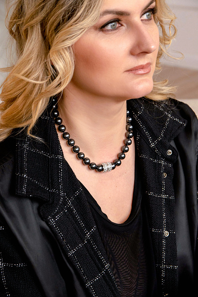 Колье Lucent (darkblue, 46х1,2 см, застежка-магнит) 11619 DAR Австрия Oliwer Weber