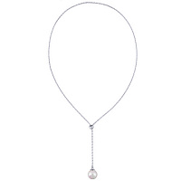 Колье (Майорка, 14мм, белая, г/п: родий) Uvelina MG02 0017R-01N