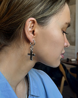 Серьги Ciclon 265601 (г/п: серебро, 2.3х2 см) Испания Cruz