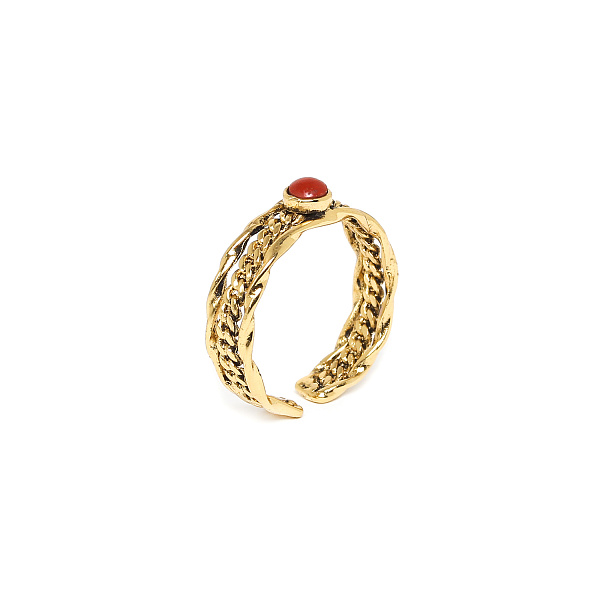 Кольцо  OPHELIA ( 2 гр,яшма,регул.г/п: золото) 19--40105 Франция Ori-Tao