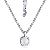 Кулон Теннис (Кристаллы белый опал хамелеон 8мм, 70 см, г/п: родий) SW00 0010R-129P1 Uvelina