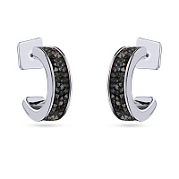 Серьги Галактика (Кристаллы темно-серые, г/п: родий) Uvelina SW00 0070R-014E1