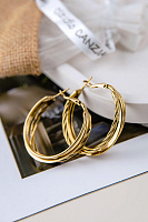 Серьги (г/п: золото, 3,8х3,7 см, 14 гр.) Италия Claudio Canzian 002 02 818