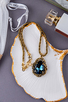 Колье Франческа (Кристалл цвета сапфир, 47 см, 4,2Х3,2 см) Италия Claudio Canzian  002 05 528