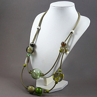 Колье MURANO латте зелен. Италия