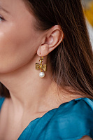 Серьги (майорка, кристалл прозрачный, 3.9х2 см) Италия  Claudio Canzian 002 02 328