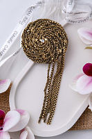 Брошь Цепи (кристалл прозрачный, 13.5х6 см, 60гр.) Италия Claudio Canzian 002 11 176