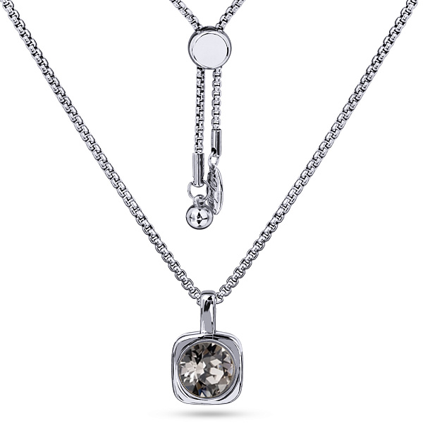 Кулон Теннис  (кристаллы грейдж, г/п: родий 8 мм, 70 см) Uvelina SW00 0010R-284P1