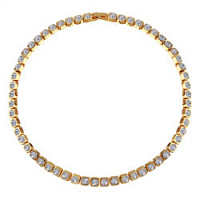 Колье Теннис (кристаллы прозрачные, г/п: золото 4 мм, 36-39 см) Uvelina SW00 0001G-001N