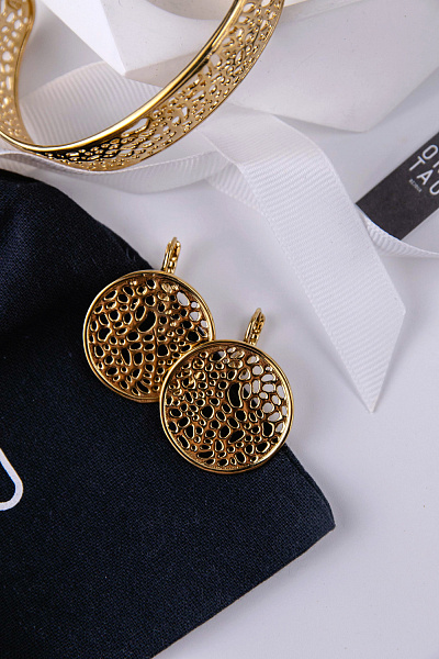 Серьги CORALIA  (6,1 гр, 3 см, г/п:золото) 12-32272 Франция Ori-Tao