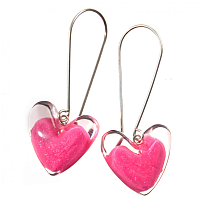 Серьги Ole (розовый, 5х2 см) Голландия ZSISKA