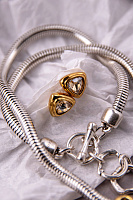 Серьги Ciclon 250600 (кристалл медовый, г/п: золото, 1,2х1,2 см) Испания Amarre