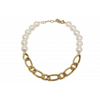 Колье (Майорка, белая, г/п: золото, 49 см регулир.) Испания Madreperla 020 05 047