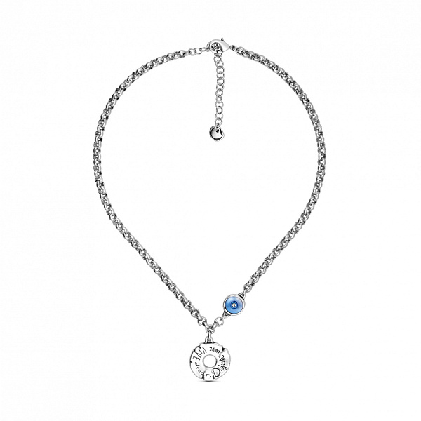 Колье Ciclon Живи, мечтай, наслаждайся и люби (муранское стекло - синий) 191820-07  Испания