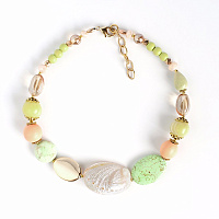 Колье (Варисцит, морская ракушка, палис.дерево) 10108161 Россия