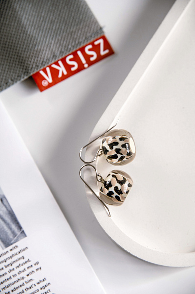 Серьги Bliss черный/белый Голландия ZSISKA