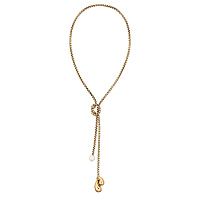 Колье (жемчуг майорка, кристалл прозрачный. графит, 92см) Италия Claudio Canzian 002 05 875