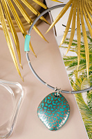 Колье Africa Uno бирюзовая, серая/серый, бирюзовый Италия ENZO BENZO