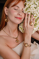 Кольцо Карина (кристалл медовый, 3х2х1 см) Италия Claudio Canzian 002 01 020