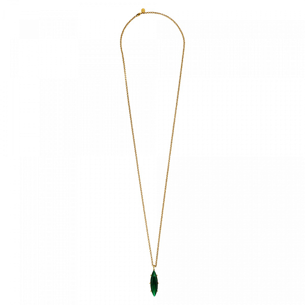 Колье TAKESHI (кристалл зеленый, г/п: золото, 80 см) Дания DYRBERG/KERN 470042