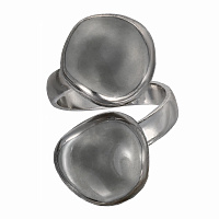 Кольцо (керамика серый, г/п: серебро, размер регул. D 1.5 см) Испания 01901005 Maximilianas 