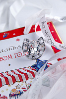 Кольцо Подкова (кристалл прозрачный, 2,7х2,2 см.) Италия Claudio Canzian 002 01 575