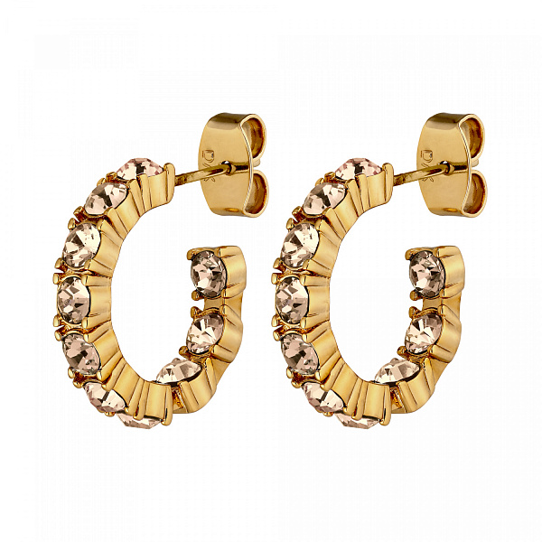 Серьги RAQUEL (кристалл медовый, г/п: золото, d 1,3 см) Дания DYRBERG/KERN 460062