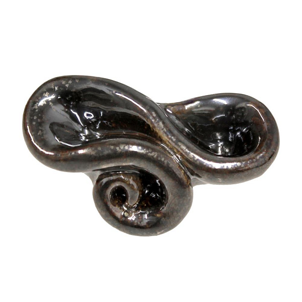 Кольцо (керамика коричневый, г/п: золото,4х2.5 см, р.17.5) Испания 01901014