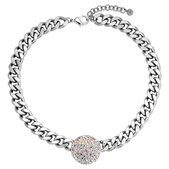 картинка Колье COSMA (кристалл прозрачный, мультиколор, г/п: серебро, 42+5 см) Дания DYRBERG/KERN 490196 ювелирный  магазин Калина являющийся официальным дистрибьютором в России 